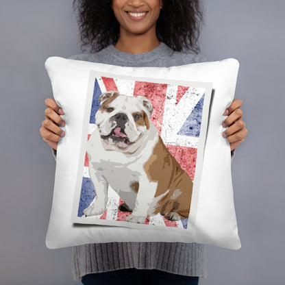 British Bulldog Dog Lover Throw Pillow Cushion Dog Owner Gift