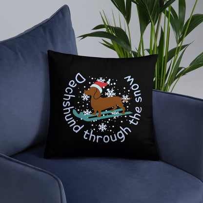 Dachshund Lover Christmas Cushion Dog Lover Throw Pillow Christmas Gift