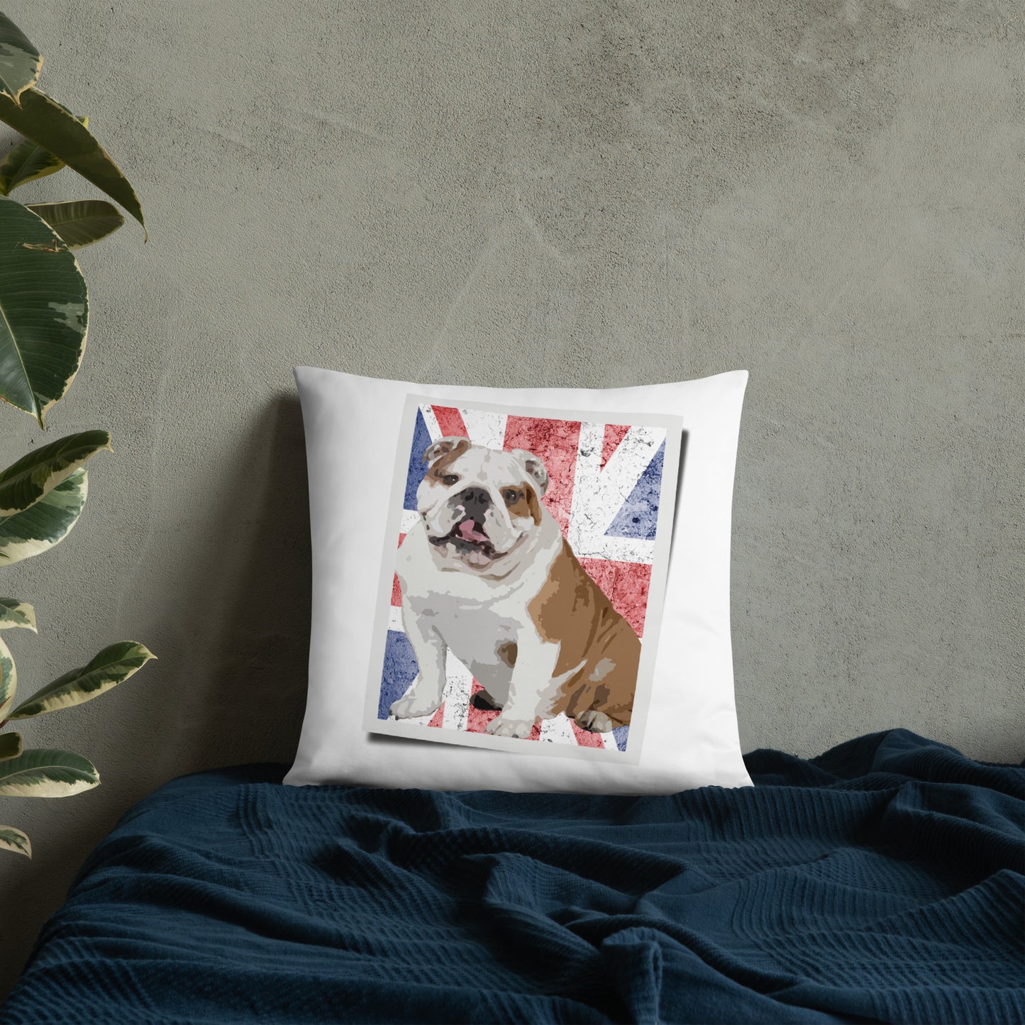 British Bulldog Dog Lover Throw Pillow Cushion Dog Owner Gift