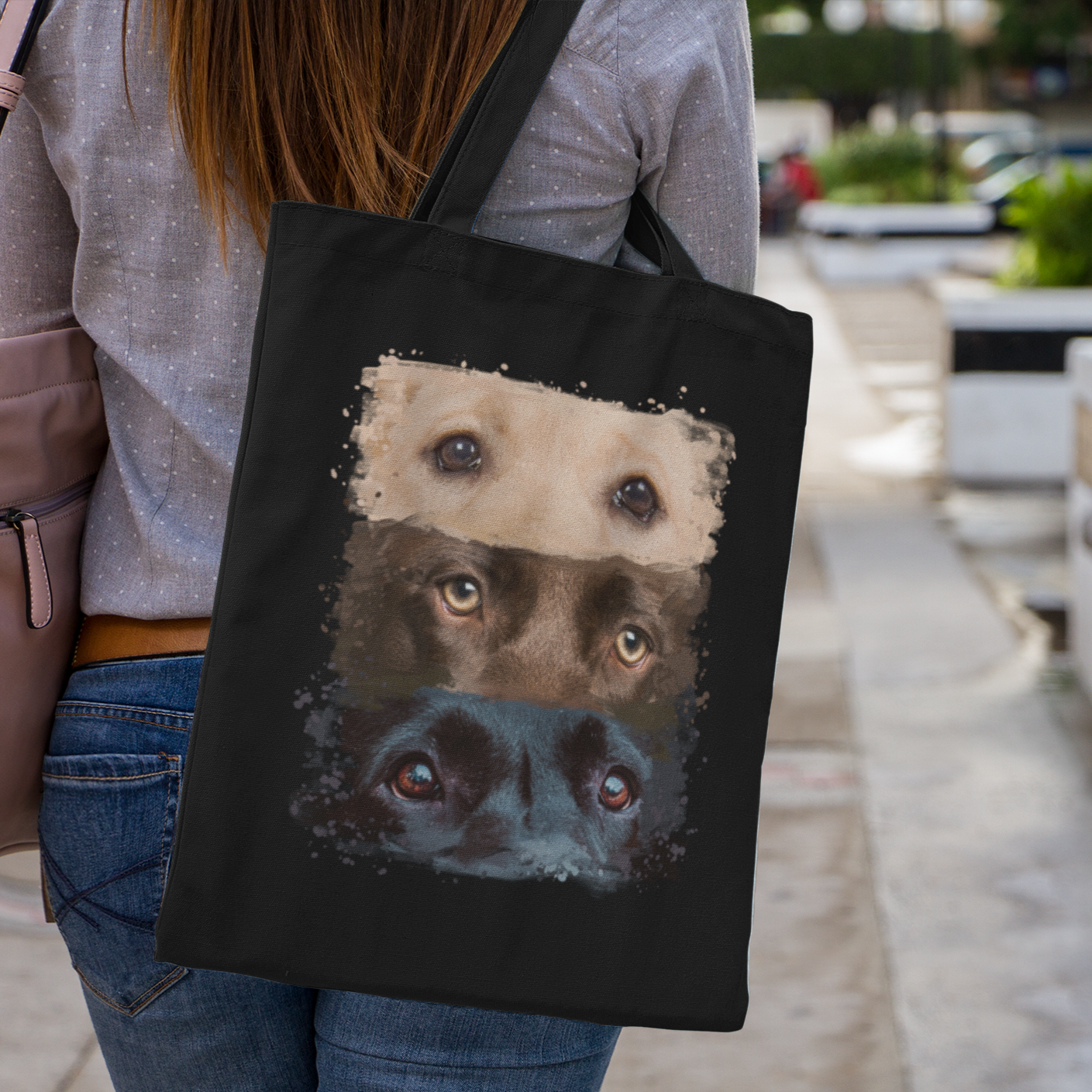 Labrador Eyes Painting Dog lover Tote Shoulder Bag