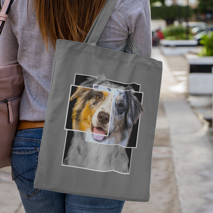 Australian Shepherd Abstract Art Dog Lover Tote Shoulder Bag Vegan Tote