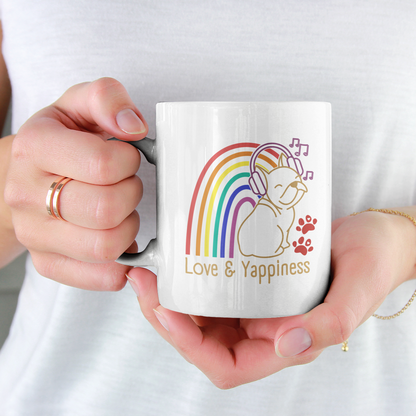 Cute Puppy Coffee Mug Dog Lover Rainbow Pride Dog Lover Gift Dog Coffee Mug