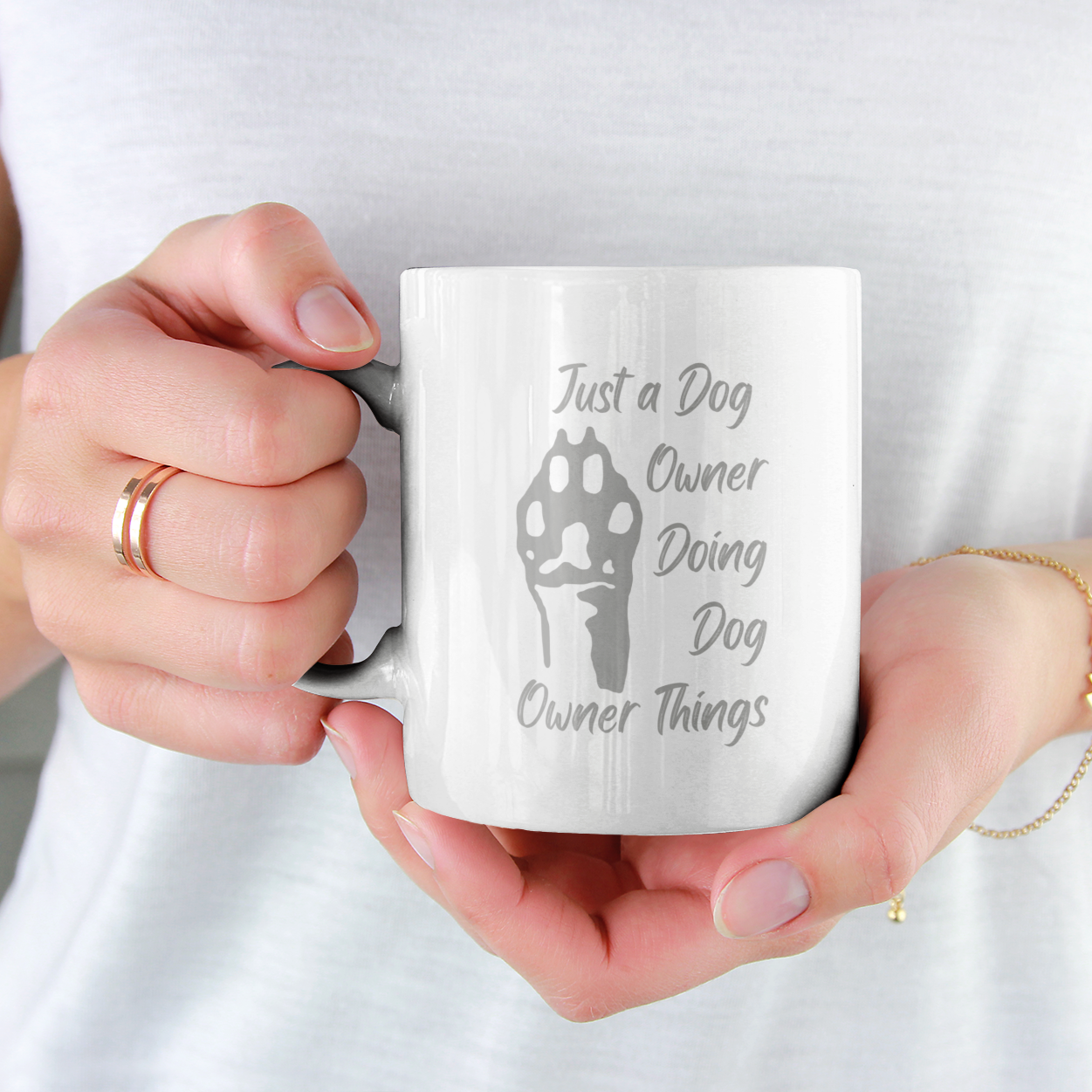 Paw Print Coffee Mug Dog Lover Mug Dog Owner Gift