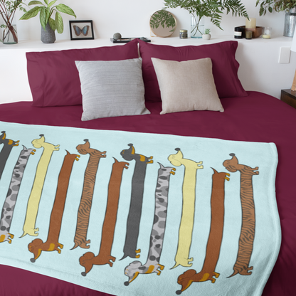 Dachshund Breed Colours Dog Lover Throw Blanket