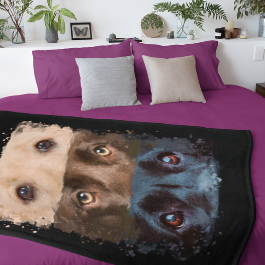 Labrador Eyes Painting Dog lover Throw Blanket