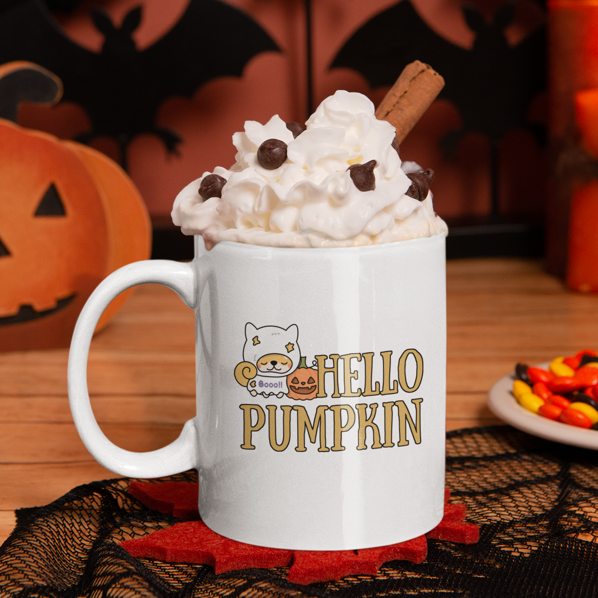 Halloween Pumpkin Mug Corgi Dog Lover Coffee Mug Dog Owner Gift