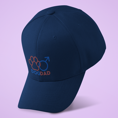 Dog Dad Gender Symbol Paw Print Dog Dad Cotton Cap