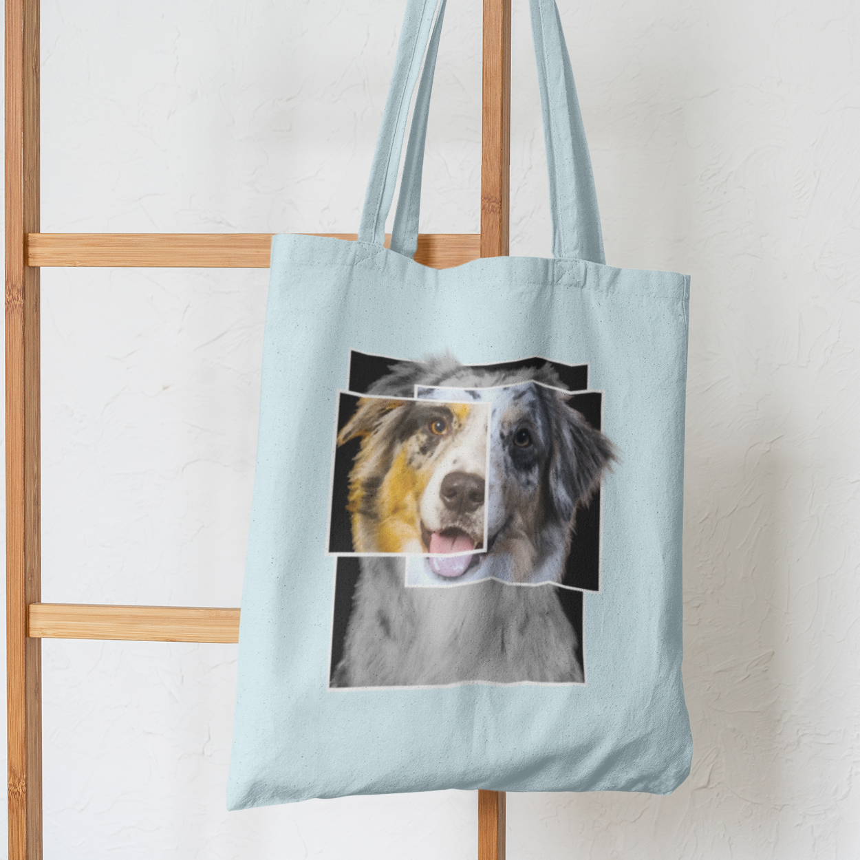 Australian Shepherd Abstract Art Dog Lover Tote Shoulder Bag Vegan Tote