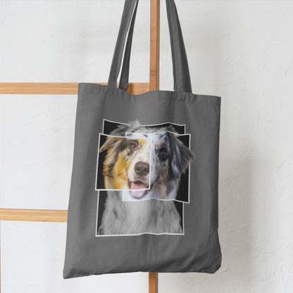 Australian Shepherd Abstract Art Dog Lover Tote Shoulder Bag Vegan Tote