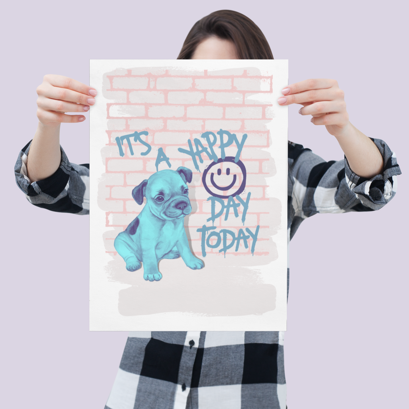 It's A Yappy Day Today Puppy Graffiti Dog Lover A3 Poster