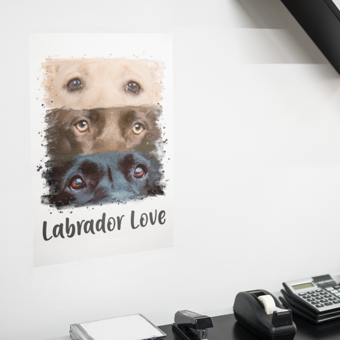 Labrador Love Lab Eyes Painting Dog Lover A3 Poster