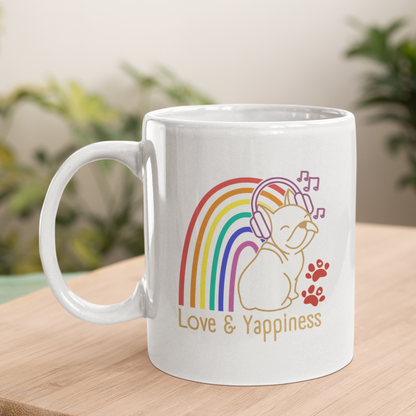 Cute Puppy Coffee Mug Dog Lover Rainbow Pride Dog Lover Gift Dog Coffee Mug