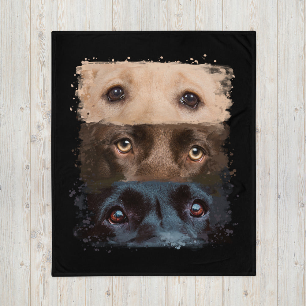 Labrador Eyes Painting Dog lover Throw Blanket