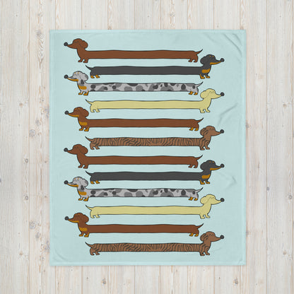 Dachshund Breed Colours Dog Lover Throw Blanket