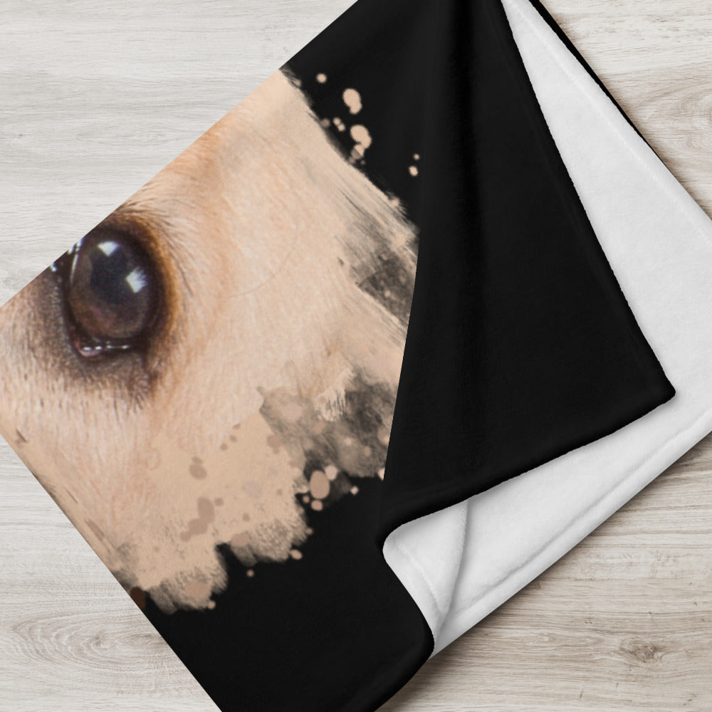 Labrador Eyes Painting Dog lover Throw Blanket