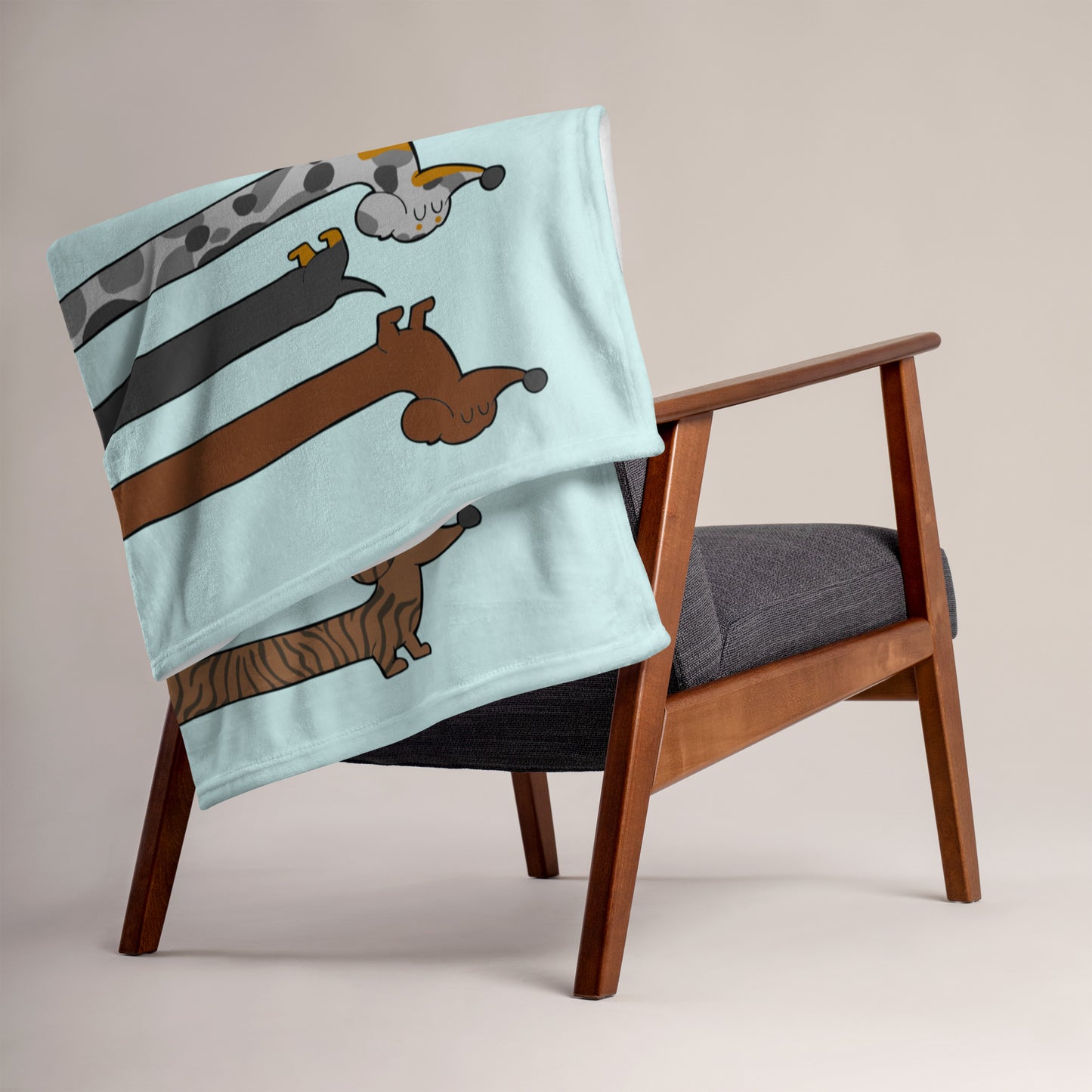 Dachshund Breed Colours Dog Lover Throw Blanket