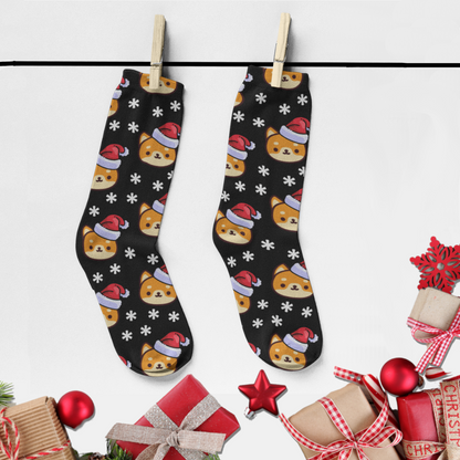 Dog Christmas Socks Corgi Pattern Socks Santa Hat Dog Socks Dog Pattern Christmas Gift Idea